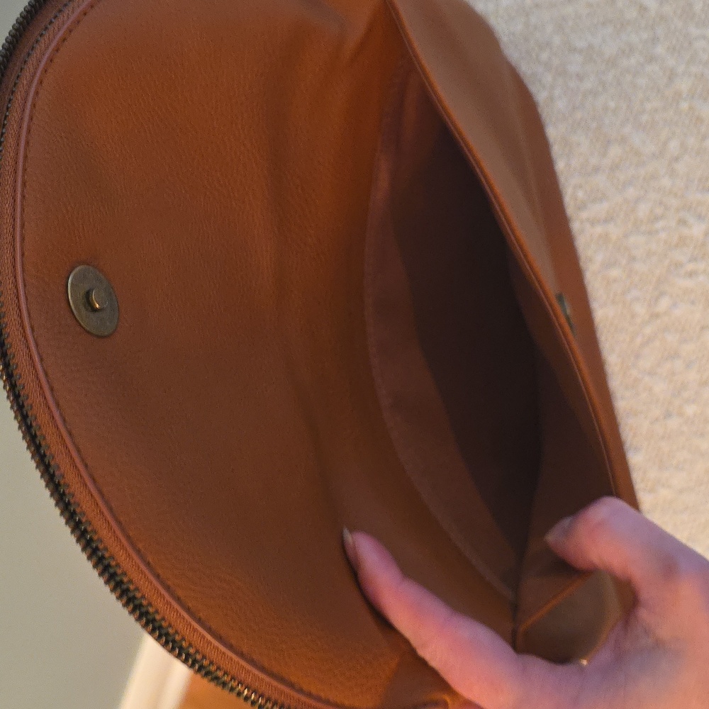 Universal Thread Brown Leather Envelope Clutch - image 4